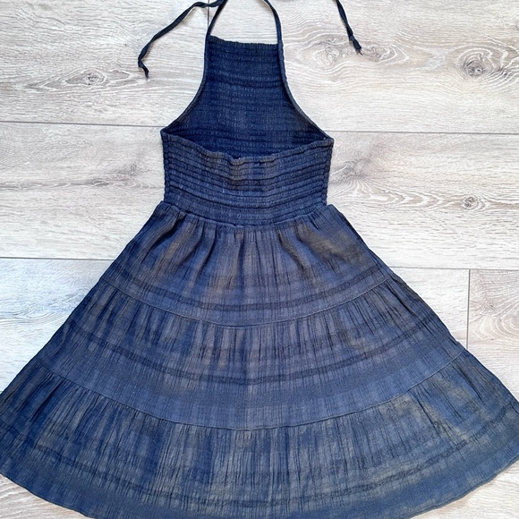 American Eagle Smocked Halter Plaid Mini Dress - Picture 13 of 14